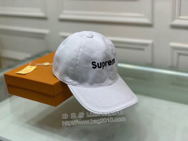 LV聯名supreme帽子 路易威登男女同款經典鴨舌帽棒球帽  mm1737